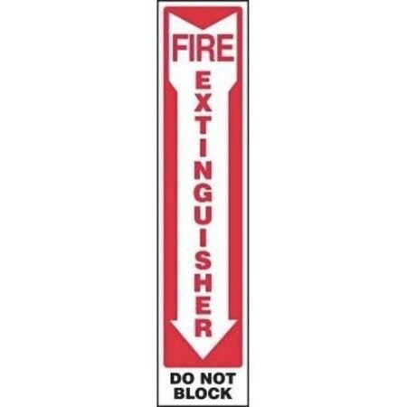Accuform SAFETY SIGN FIRE EXTINGUISHER DOWN FRMFXG580XT FRMFXG580XT